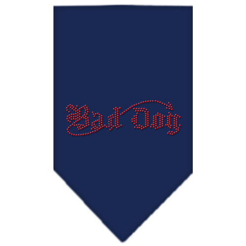 Bad Dog Rhinestone Bandana Navy Blue large